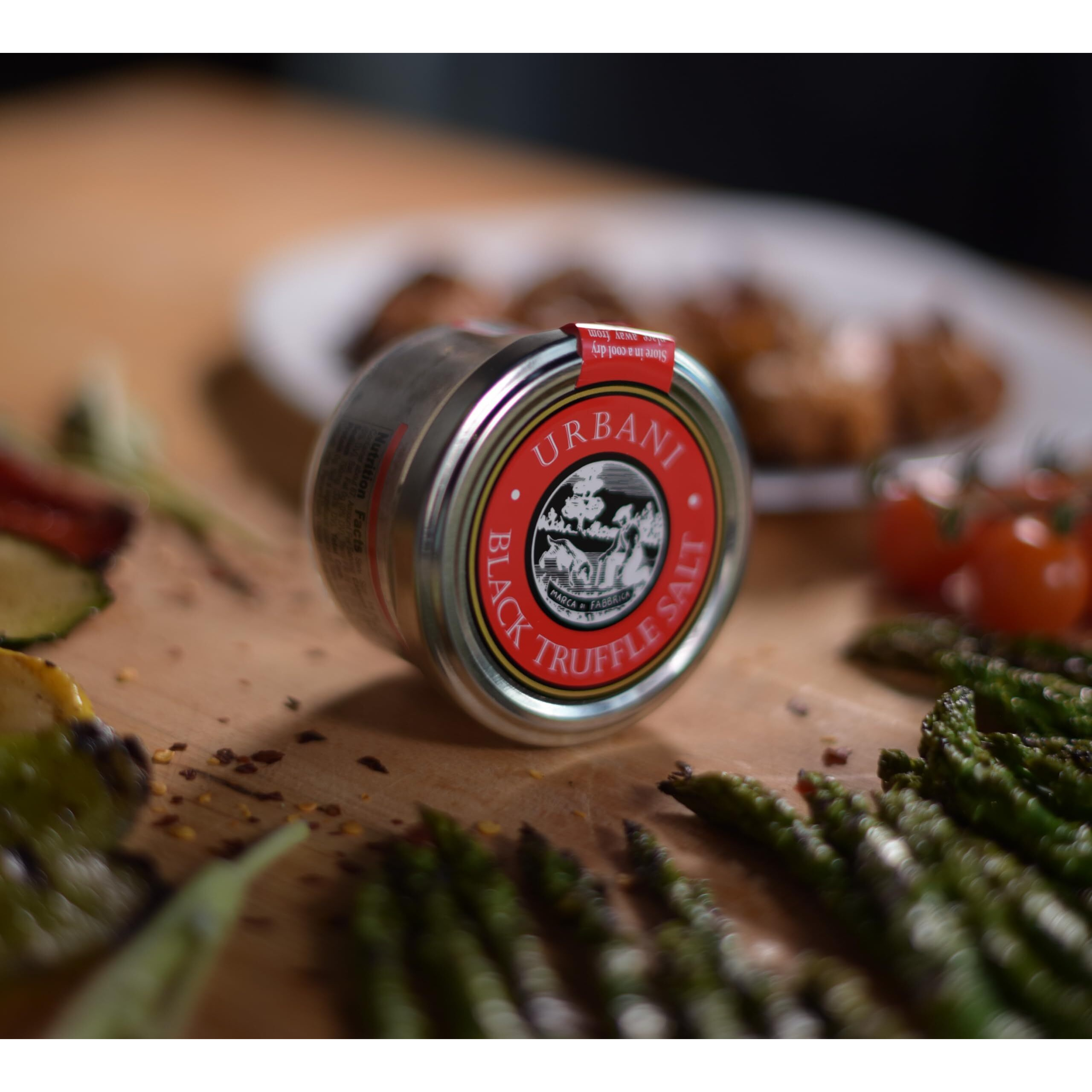 Urbani Truffles, Black Truffle Salt - Gu  Rande Black Sea Salt Infused With Real Truffle For Exceptional Flavor Enhancement In Cooking, Fries, Grilled Fish, Meats | All Natural | 3.5 Oz