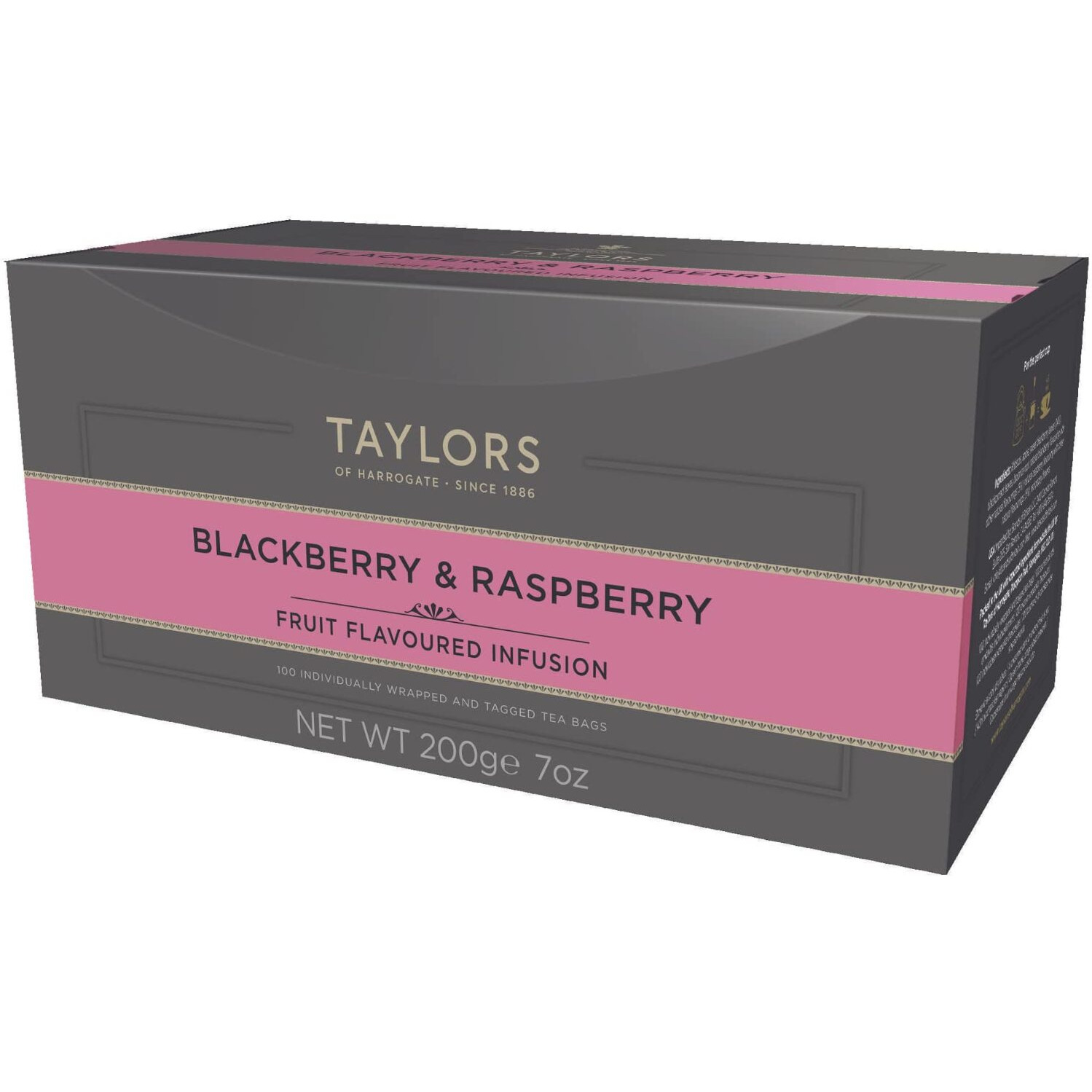 Taylors Of Harrogate Blackberry & Raspberry Herbal Tea, 100 Count (Pack Of 1)