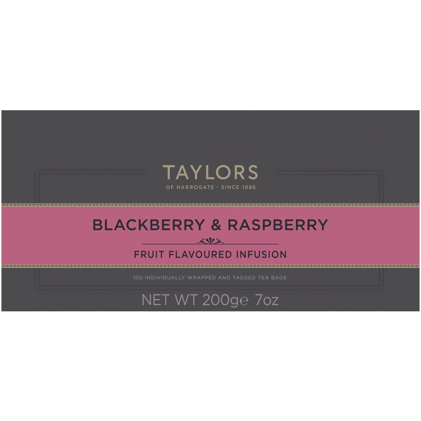Taylors Of Harrogate Blackberry & Raspberry Herbal Tea, 100 Count (Pack Of 1)