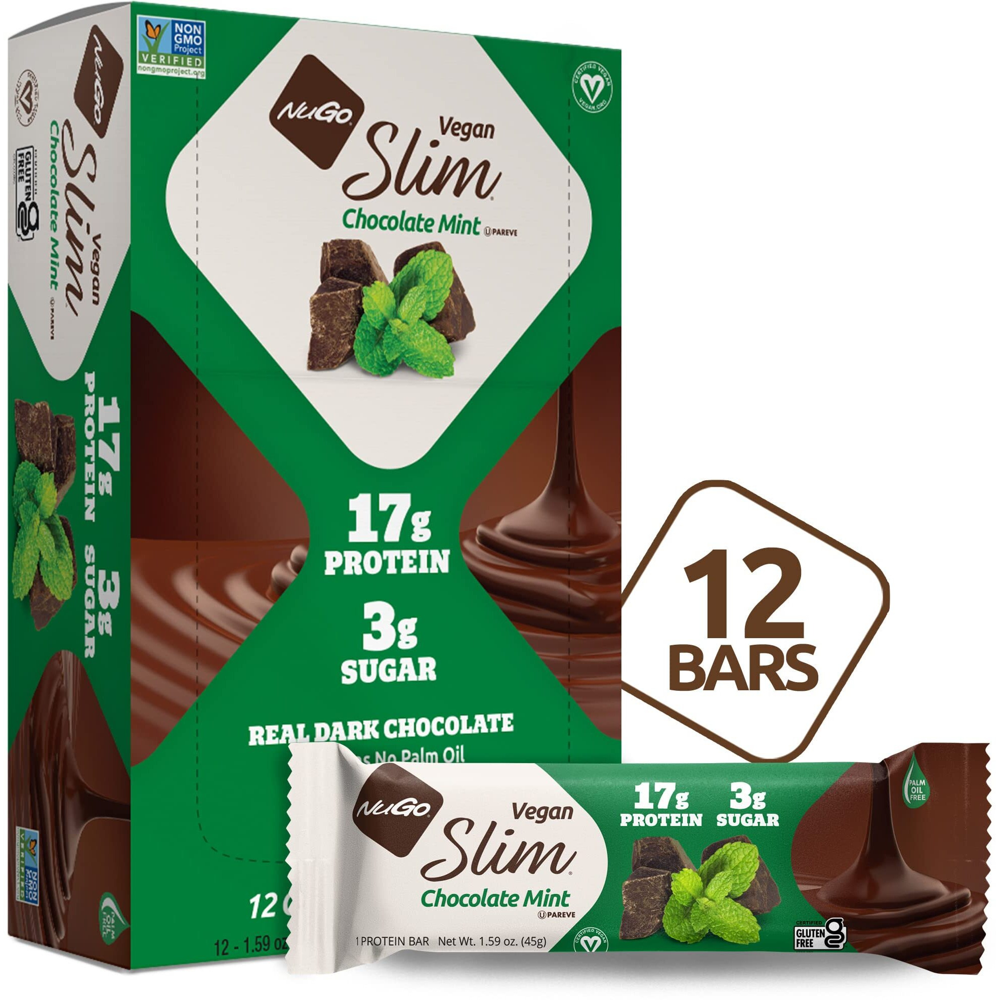 Nugo Slim Chocolate Mint Box, 1.59 Oz (Pack Of 12)