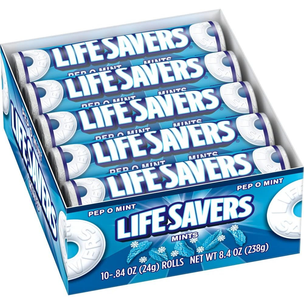 Life Savers Pep-O-Mint Mints Rolls, 16.8 Total Ounce (Pack Of 20)