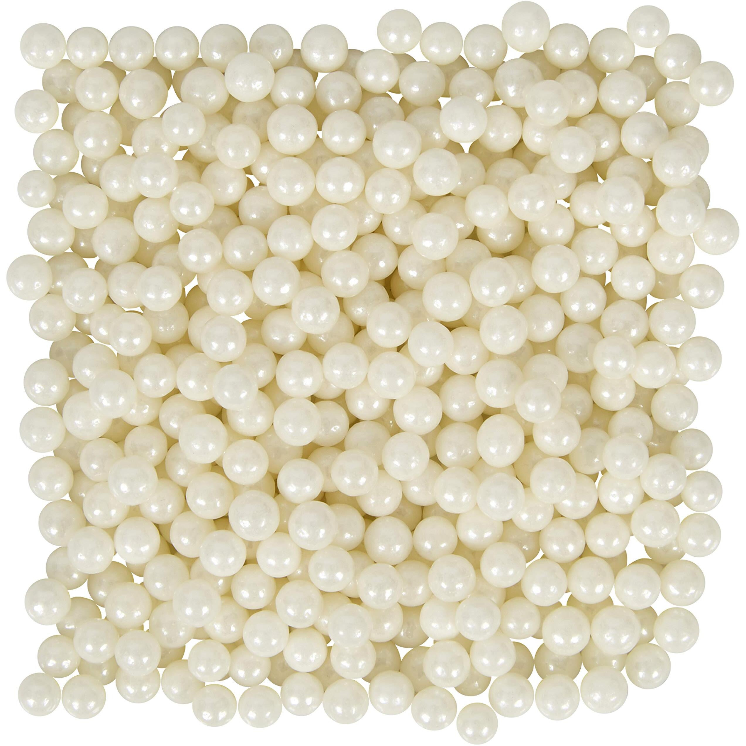 Wilton Sugar Pearls, White, 5 Oz, Non Toxic
