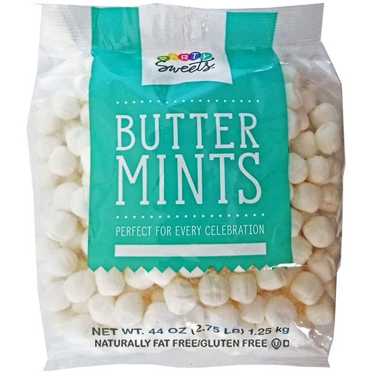 Party Sweets White Buttermints, 2.75 Pound, Appx. 350 Pieces From Hospitality Mints