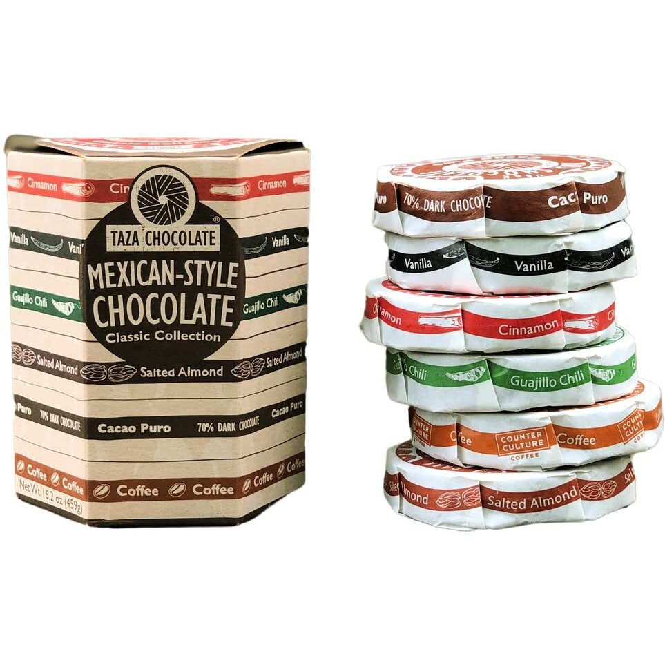 Taza Chocolate Organic Mexicano Disc Stone Ground, Classic Collection Variety Pack, 2.7 Ounce (6 Count)