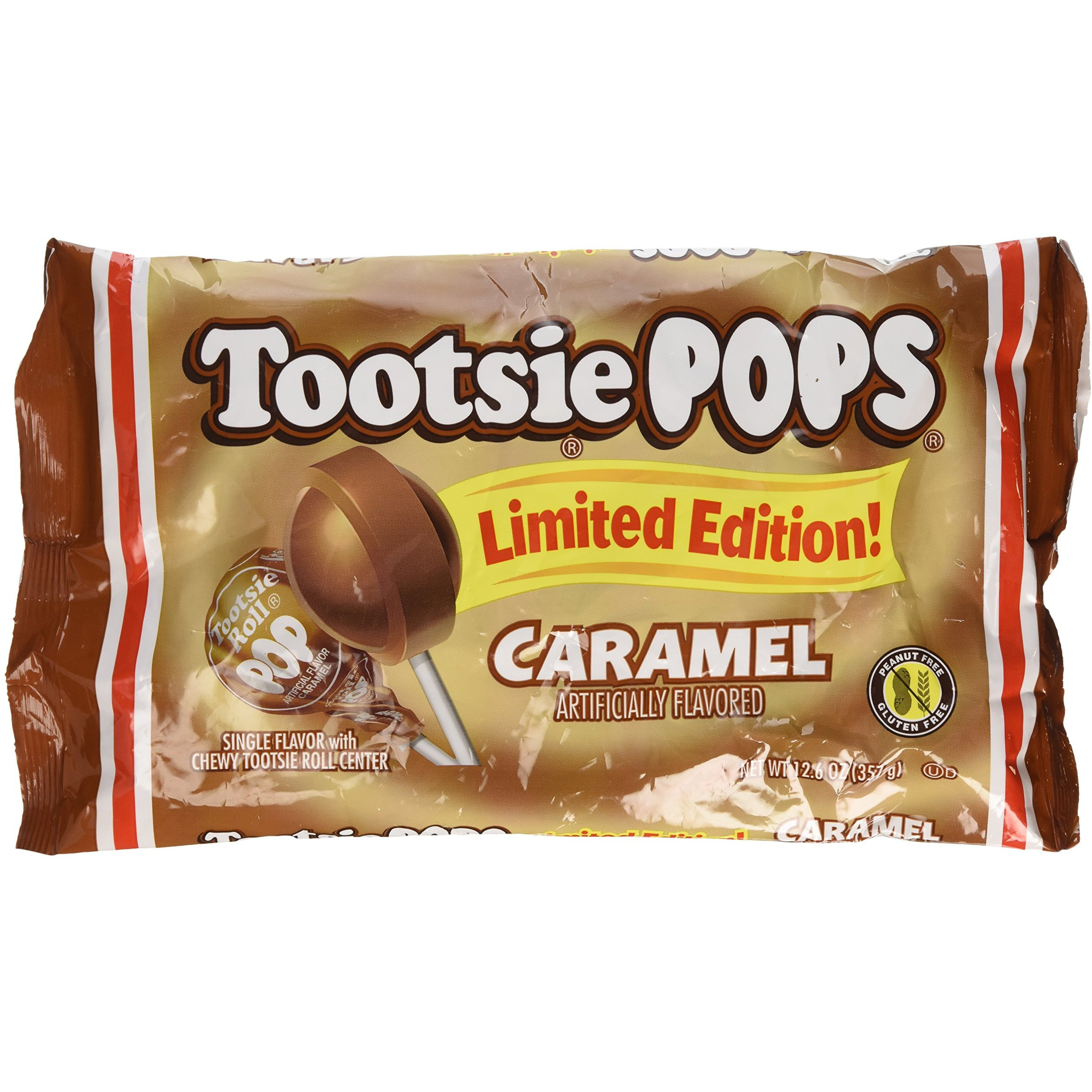 Tootsie Pops Limited Edition Caramel Lollipops 12.6 Oz (Pack Of 2) 42 Total Pops