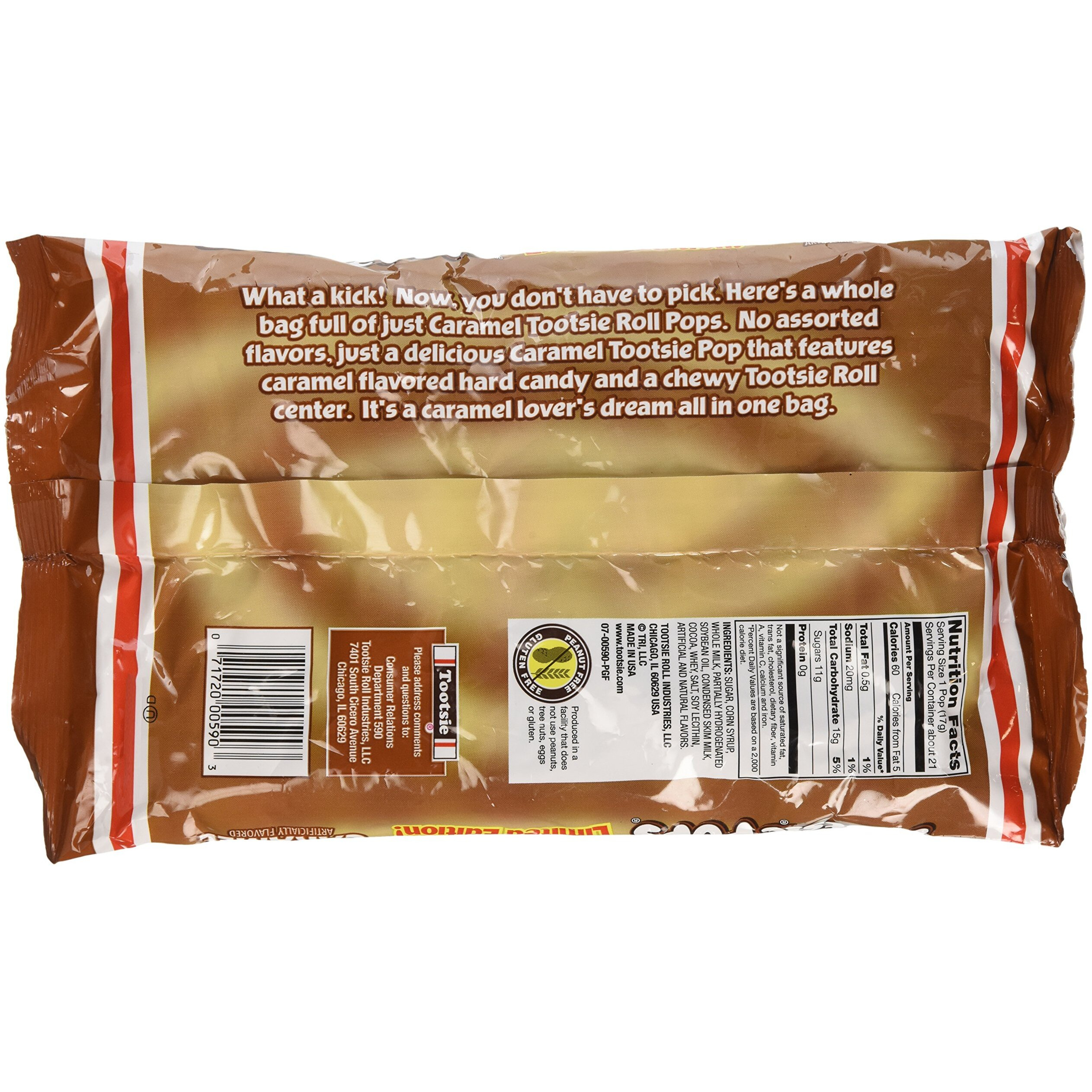 Tootsie Pops Limited Edition Caramel Lollipops 12.6 Oz (Pack Of 2) 42 Total Pops