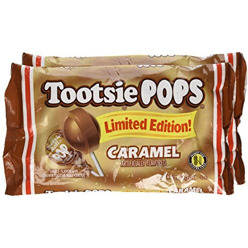 Tootsie Pops Limited Edition Caramel Lollipops 12.6 Oz (Pack Of 2) 42 Total Pops