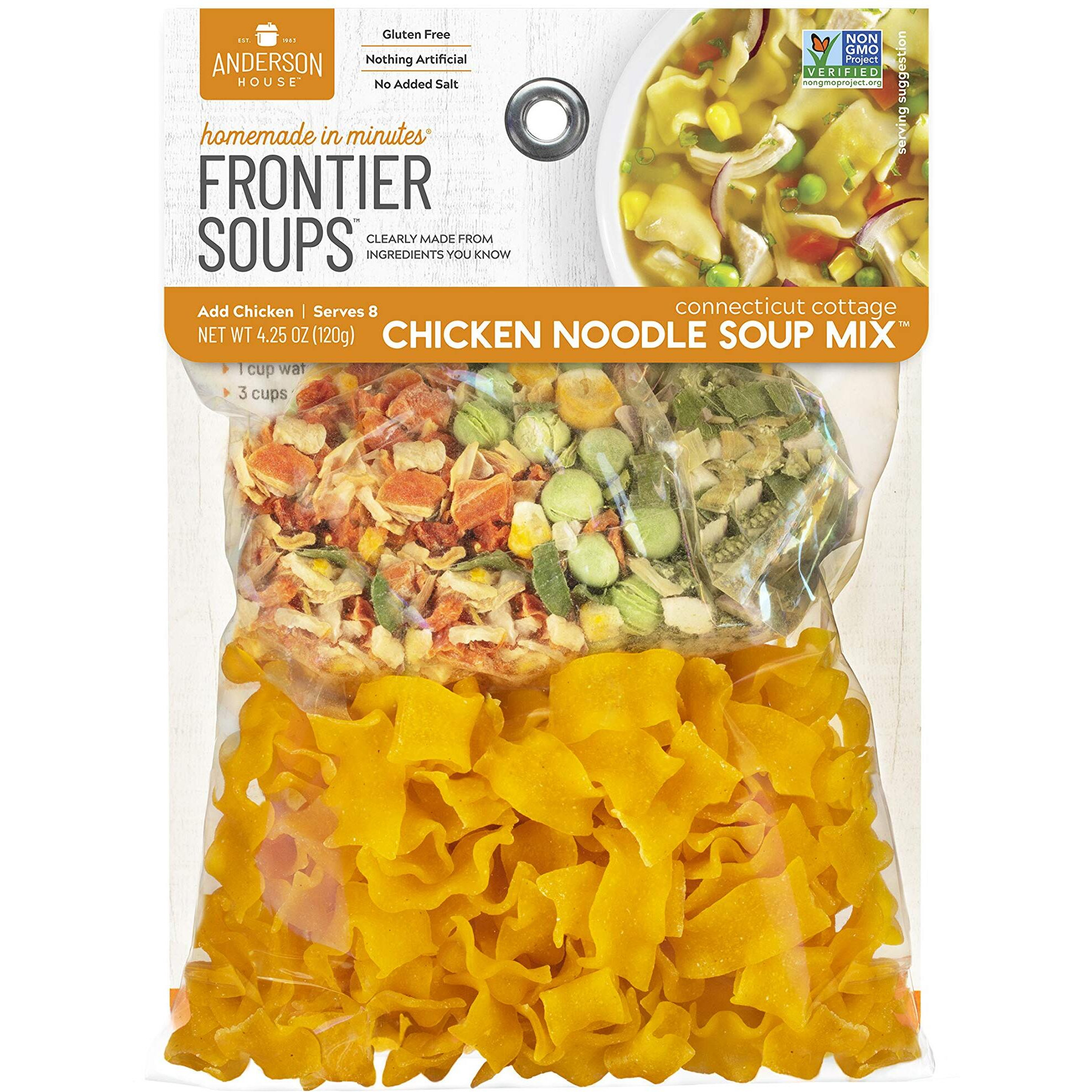 Frontier Soups Homemade In Minutes Soup Mix, Connecticut Cottage Chicken Noodle, 4.25 Oz
