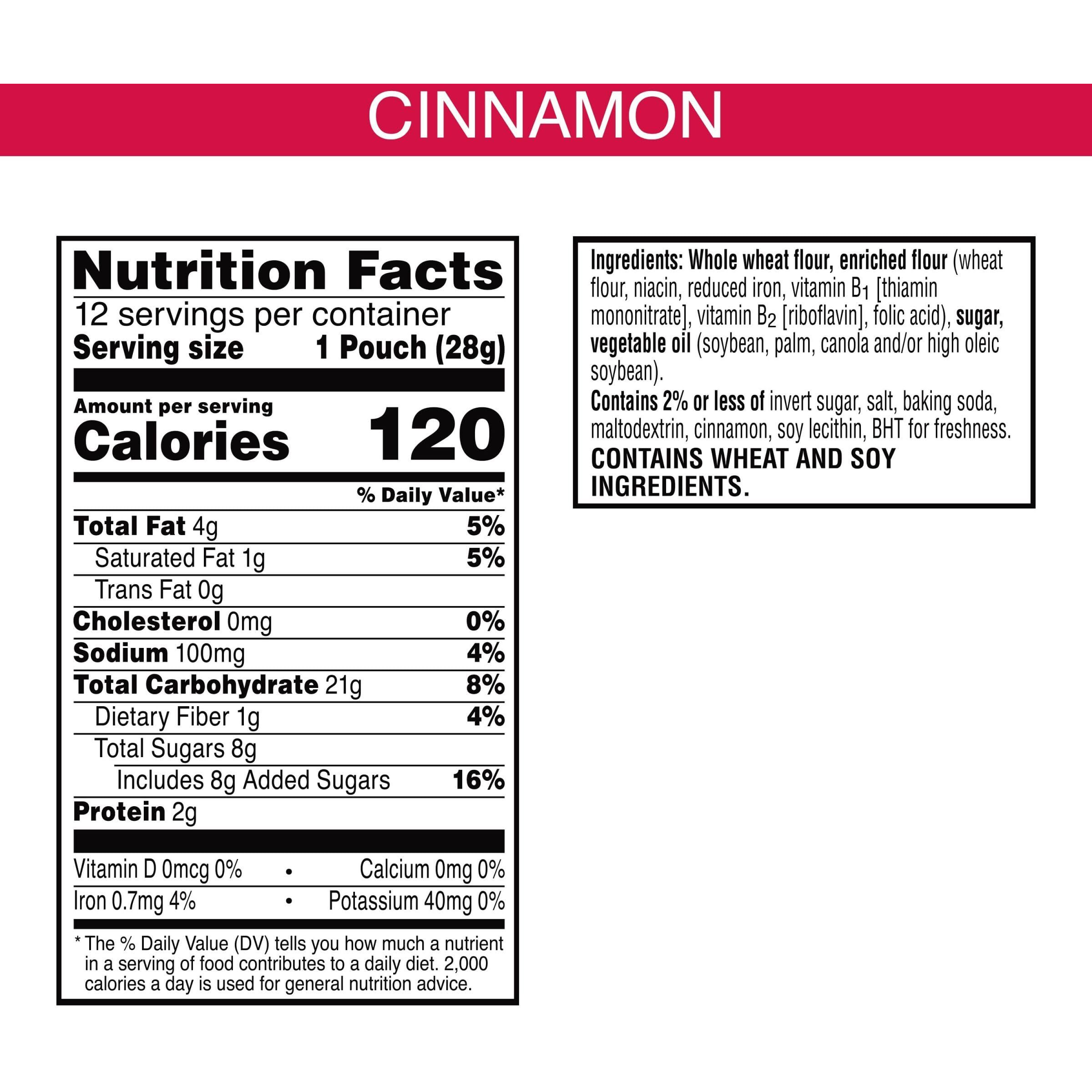 Kellogg's Scooby-Doo Baked Graham Cracker Sticks, Lunch Snacks, Snack Crackers, Cinnamon, 12Oz Box (12 Pouches)