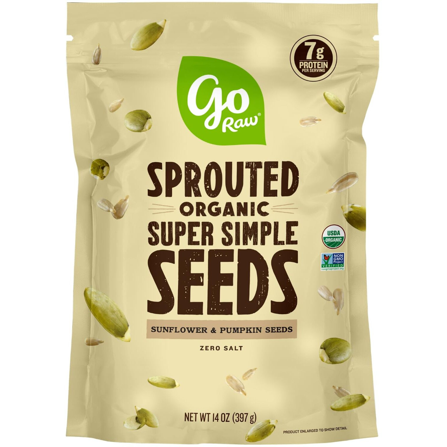 Go Raw , Sprouted Pumpkin And Sunflower Seed Mix| Keto | Vegan | Gluten Free Snacks | Organic | Superfood (Packaging May Vary), 14 Oz(Single) (71450-64157), .0 Oz, Unsalted Mix 1 Pound 16.0 Ounce