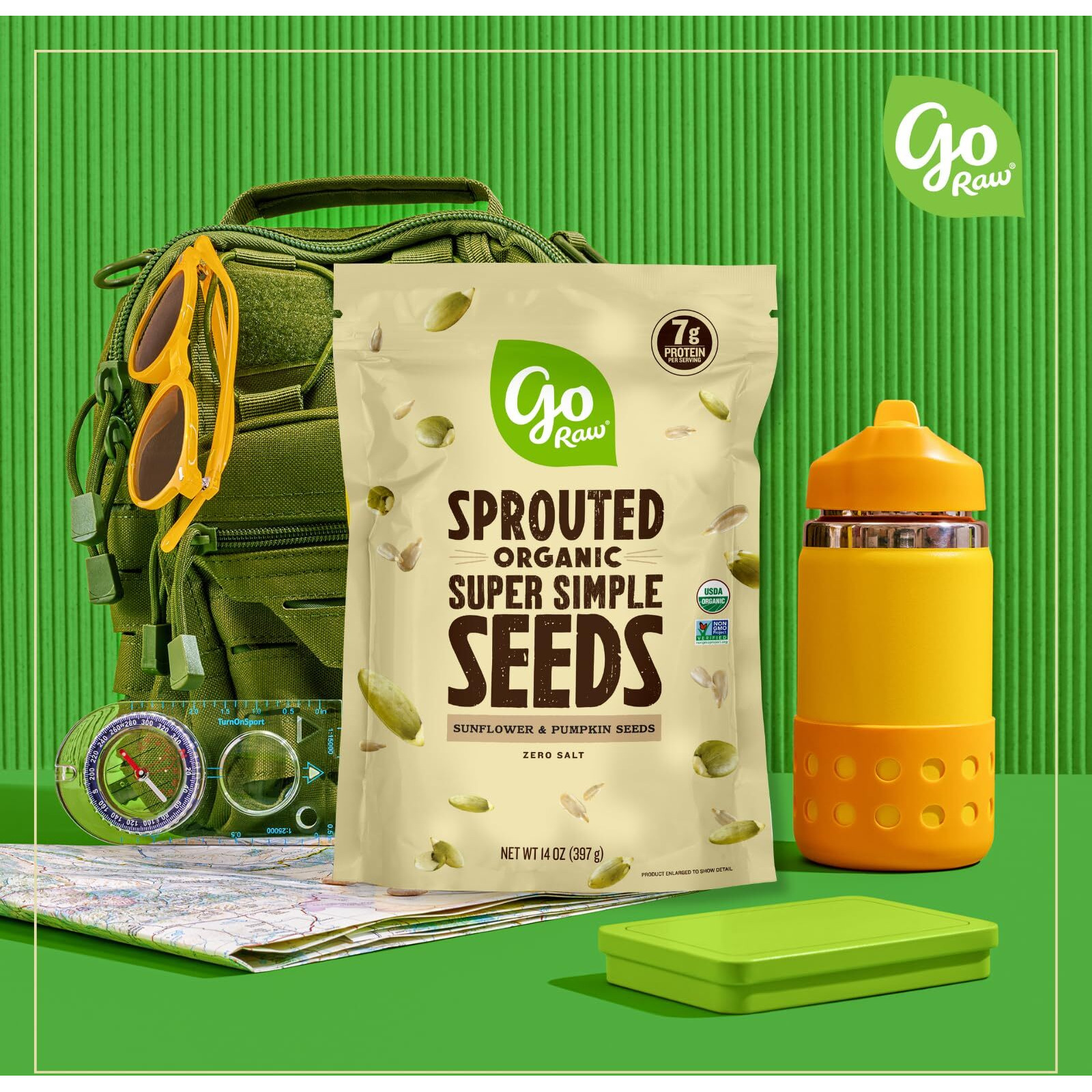 Go Raw , Sprouted Pumpkin And Sunflower Seed Mix| Keto | Vegan | Gluten Free Snacks | Organic | Superfood (Packaging May Vary), 14 Oz(Single) (71450-64157), .0 Oz, Unsalted Mix 1 Pound 16.0 Ounce