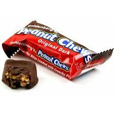 Original Dark Chocolate Goldenberg's Peanut Chews 225 Count , 4 Lbs From (Jersey Candy Company)