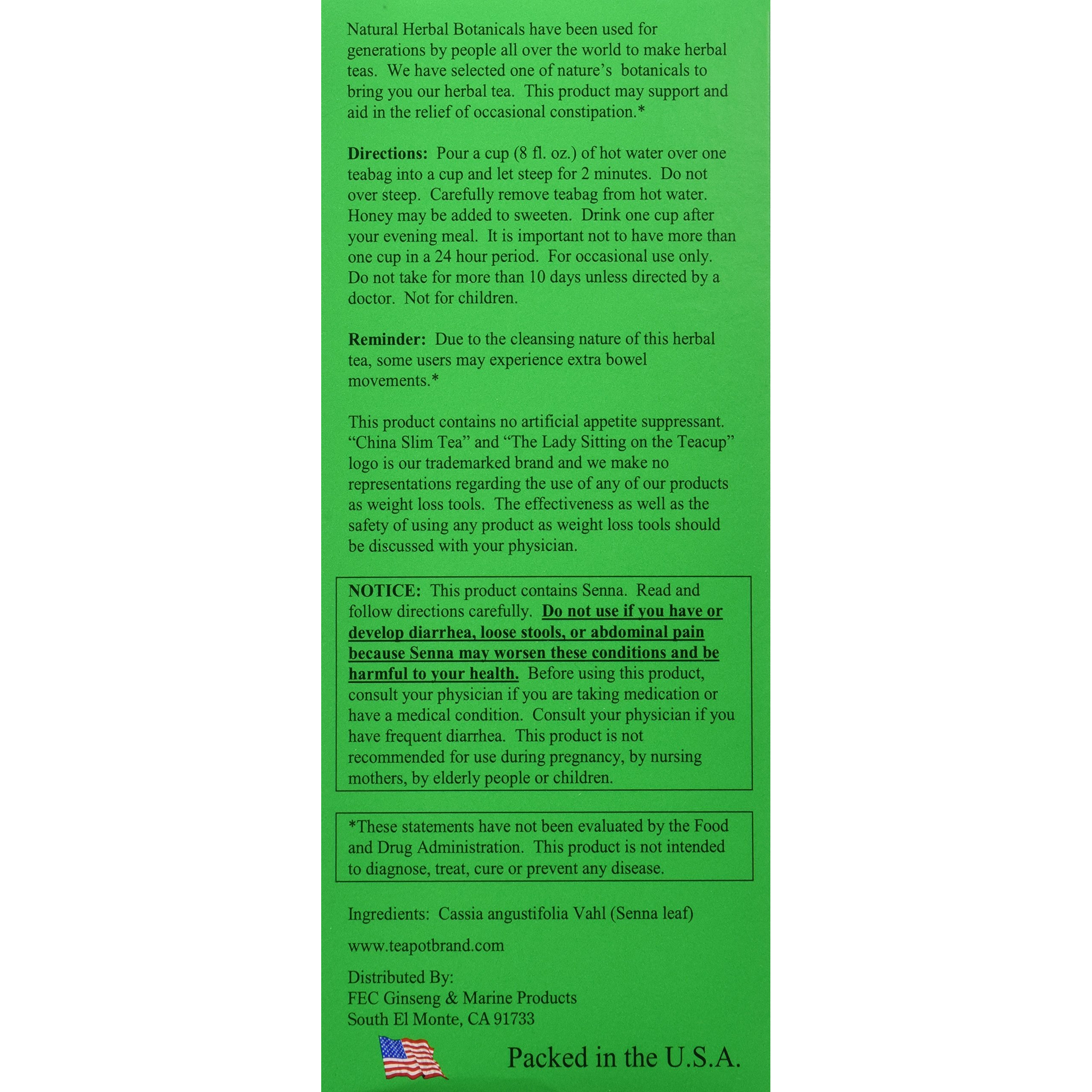 China Slim Dieter's Tea Delight, Large, 72-Count