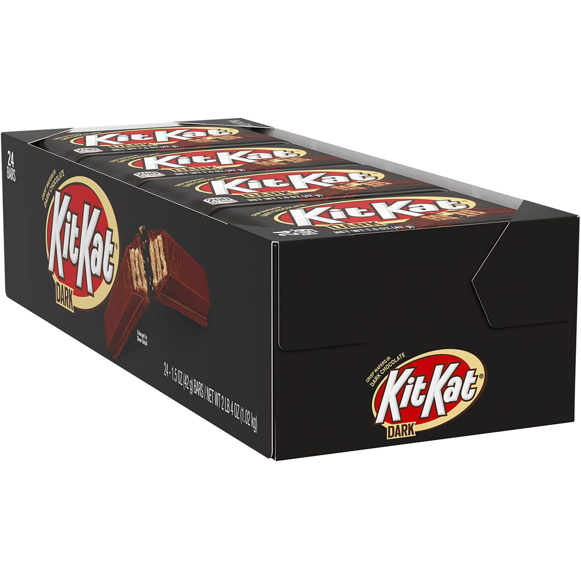 Kit Kat Dark Chocolate Wafer Candy Bars, 1.5 Oz (24 Count)