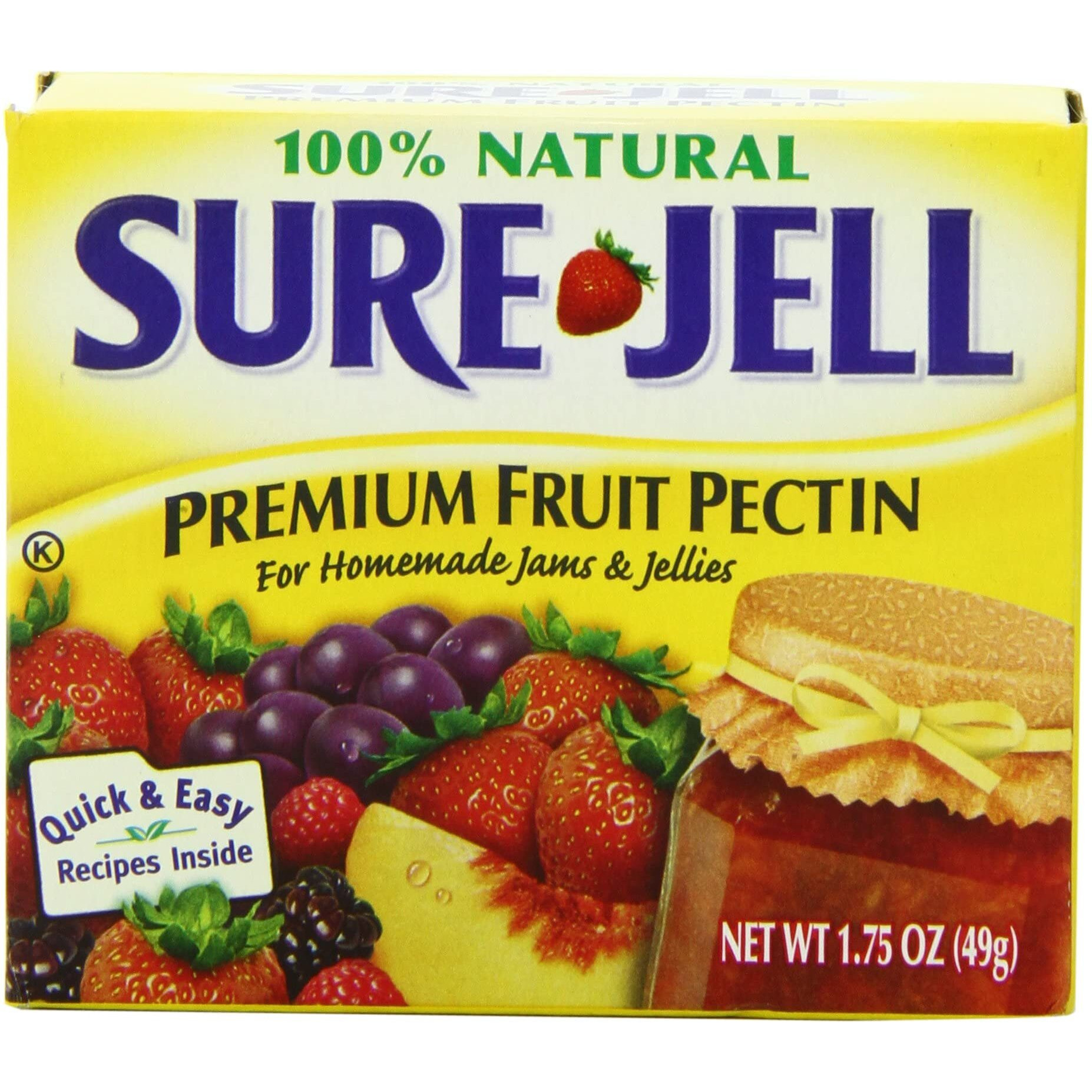 Sure Jell Premium Fruit Pectin (1.75 Oz Jars, Pack Of 4)
