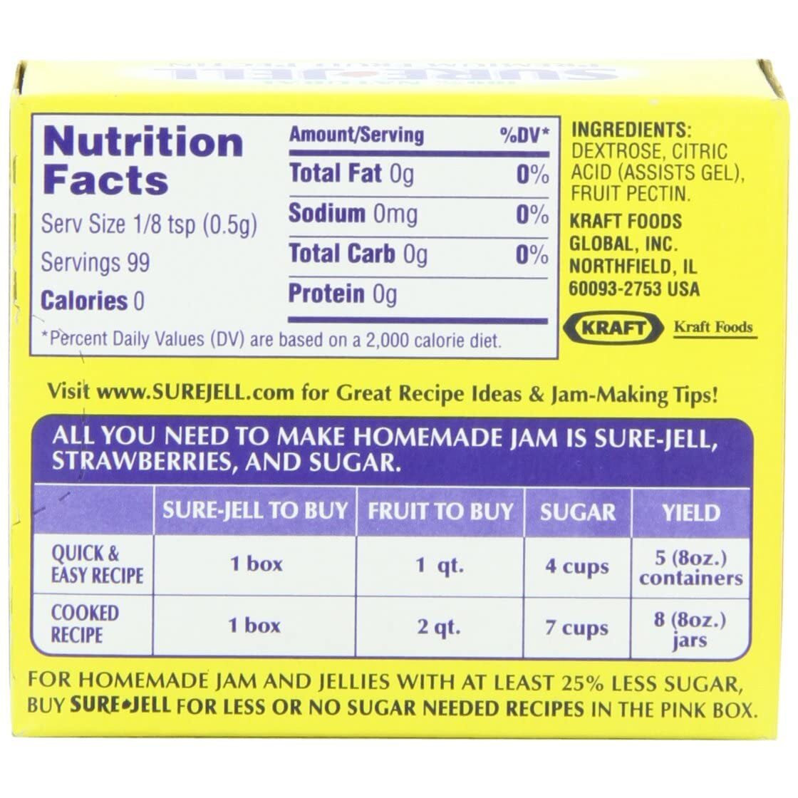 Sure Jell Premium Fruit Pectin (1.75 Oz Jars, Pack Of 4)