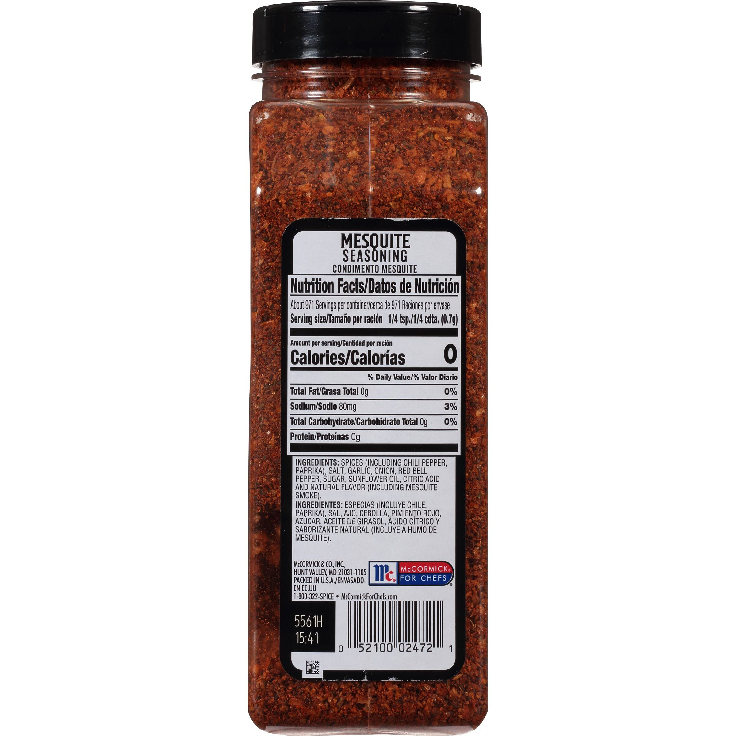Mccormick Grill Mates Mesquite Seasoning, 24 Oz - One 24 Ounce Container Of Mesquite Bbq Spice, Versatile Use In Marinades, Meats, Dressings And More