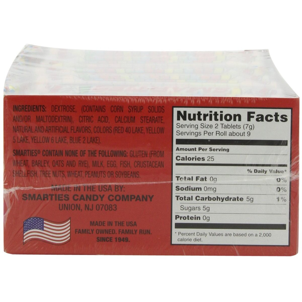 Smarties Candy Bulk Rolls Gluten Free & Mega Assorted Flavor Treats | Peanut Free Plant Derived Ingredients Allergen Free & Delicious Snacking Bulk Candy Individually Wrapped - 2.25 Ounces