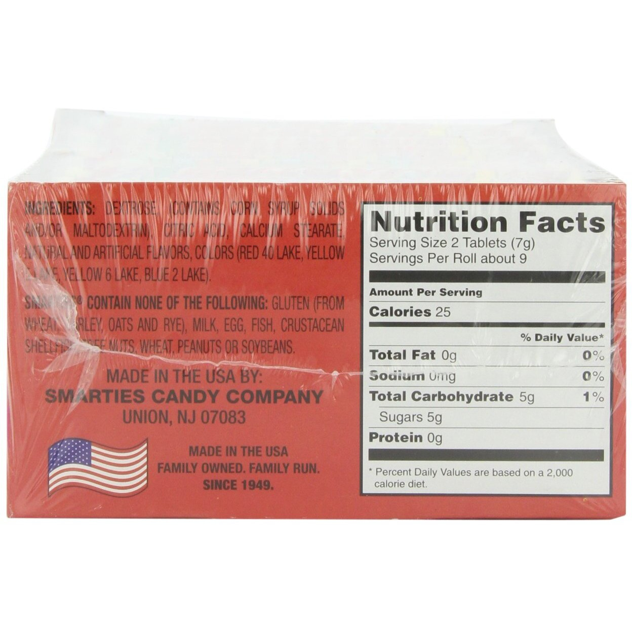 Smarties Candy Bulk Rolls Gluten Free & Mega Assorted Flavor Treats | Peanut Free Plant Derived Ingredients Allergen Free & Delicious Snacking Bulk Candy Individually Wrapped - 2.25 Ounces