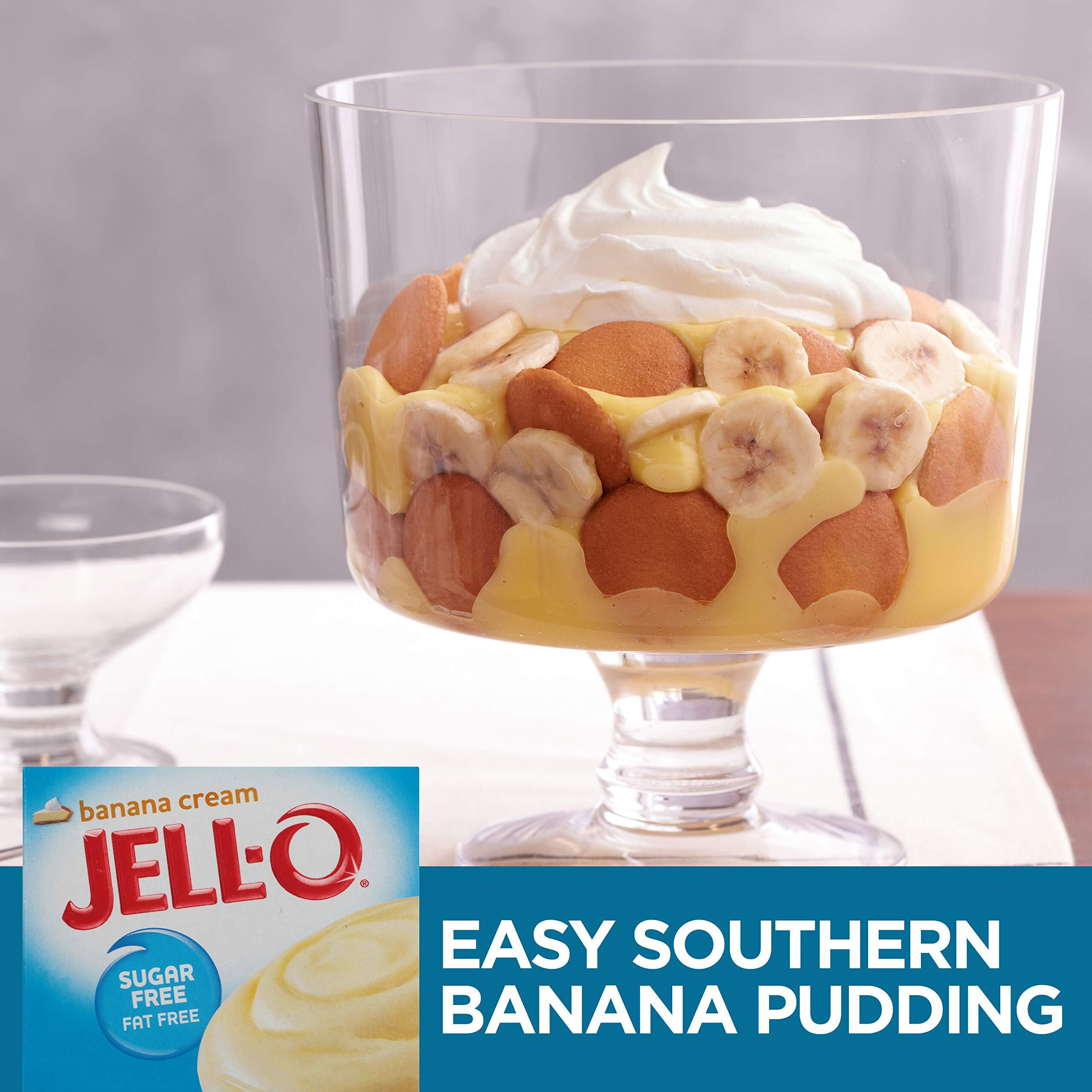 Jell-O Instant Banana Sugar-Free Fat Free Pudding & Pie Filling (0.9 Oz Boxes, Pack Of 6)