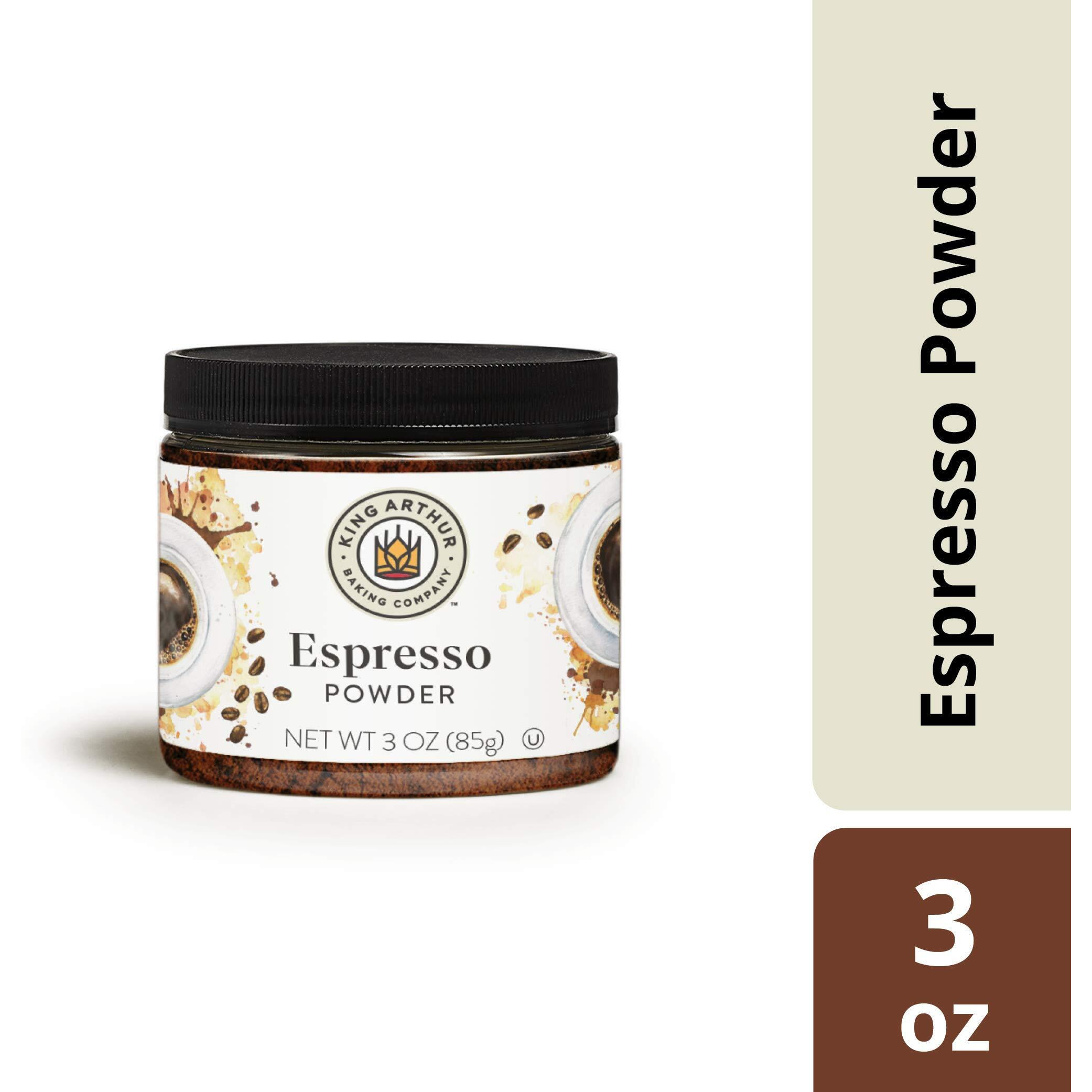 King Arthur, Espresso Powder, Certified Kosher, Reusable Plastic Jar, 3 Ounces