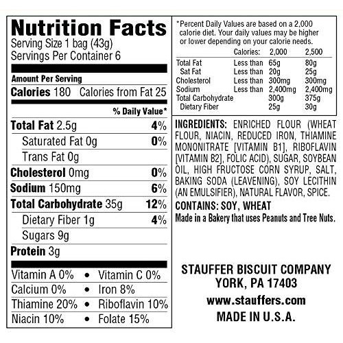 Stauffers Original Animal Crackers, 12 Snack Packs, 1.5 Oz. Each
