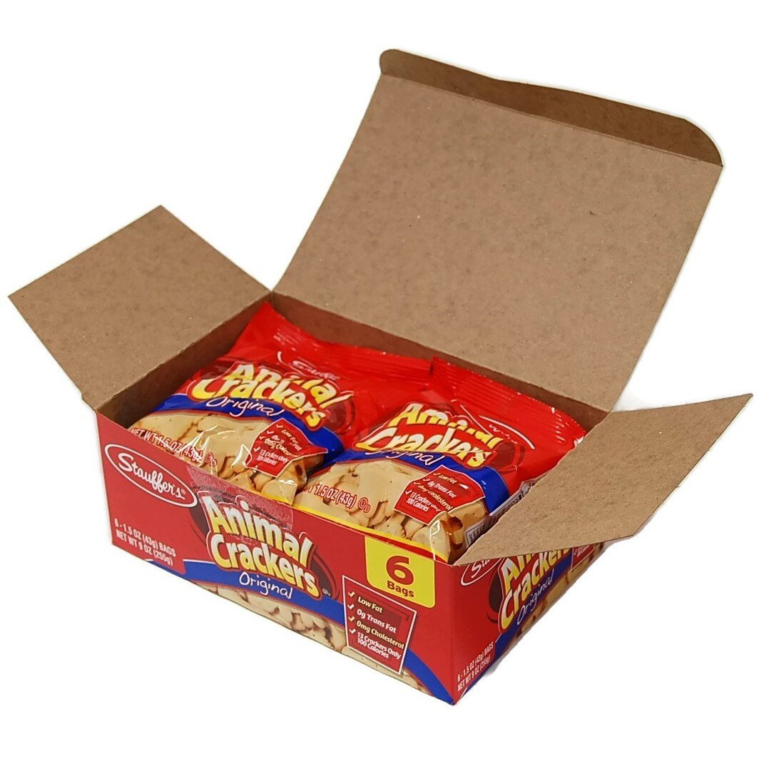 Stauffers Original Animal Crackers, 12 Snack Packs, 1.5 Oz. Each