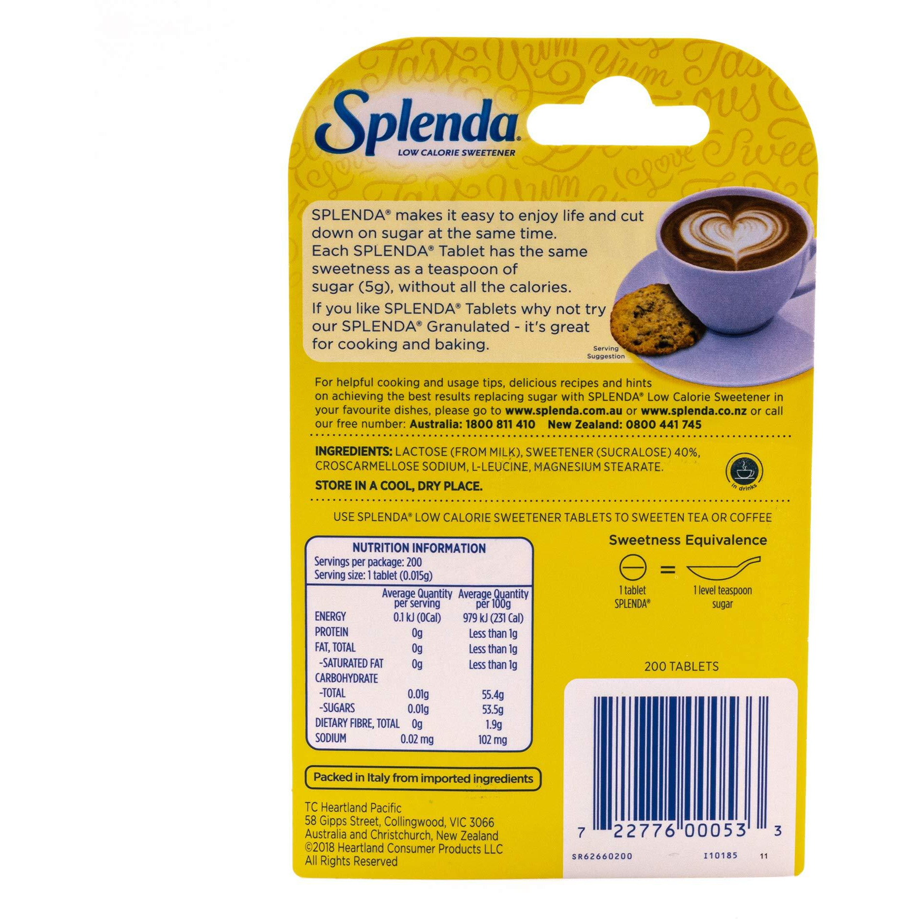 Splenda No Calorie Sweetener, Sweet Minis, 200 Tablets (6 Pack)