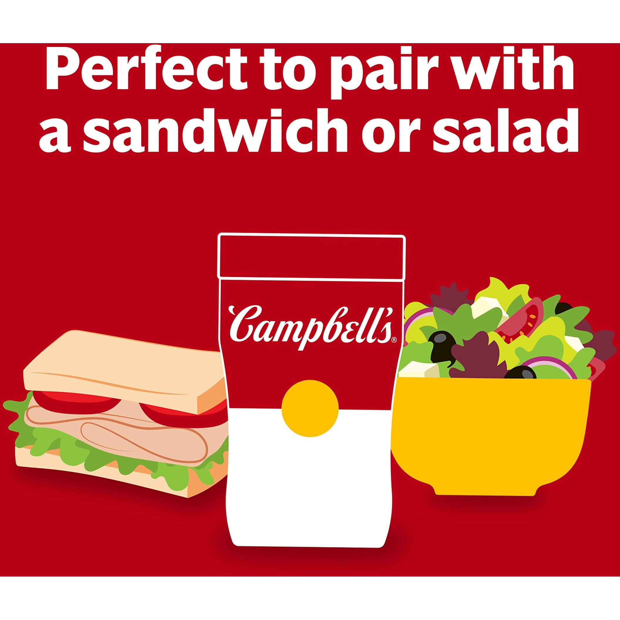 Campbell's Sipping Soup, Chicken Soup & Star Shaped Pasta, 10.75 Oz Microwavable Cup (Case Of 8)
