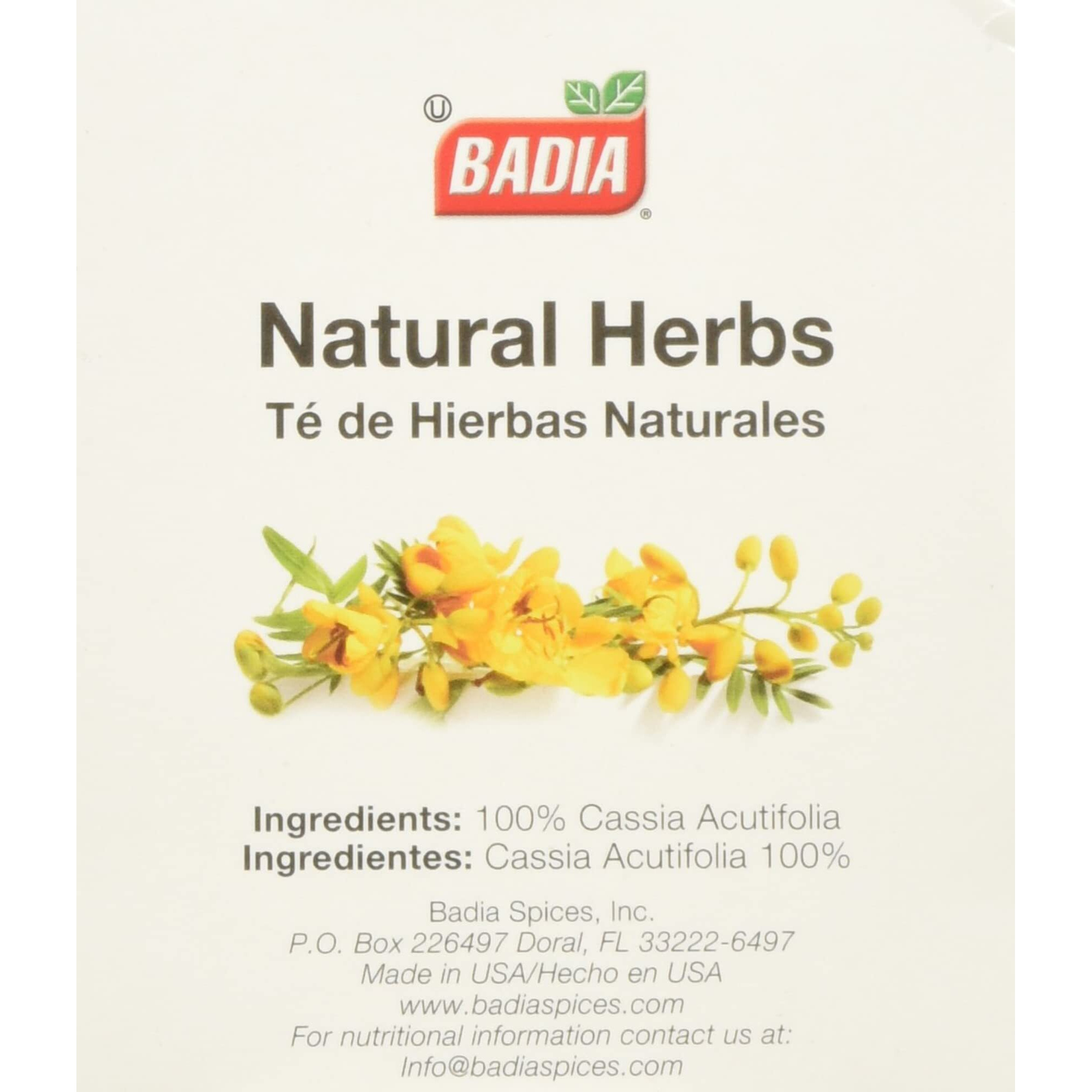 Cubanfoodmarket Badia Natural Herb Tea. Total Individual Tea Bags, 25 Count (Pack Of 4)
