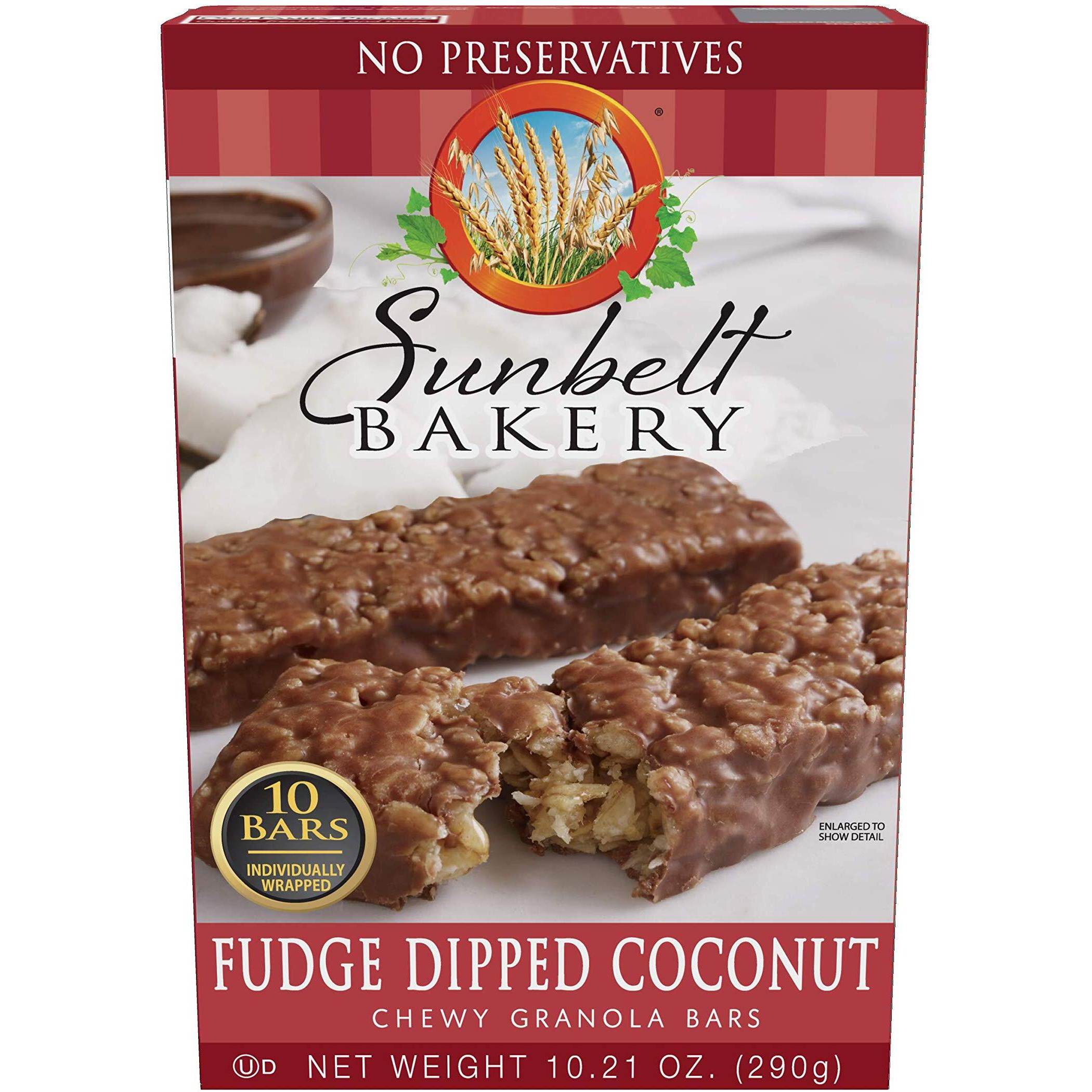 Sunbelt Bakery Fudge Dipped Coconut Chewy Granola Bars, 50-1.0 Oz Bars (5 Boxes)