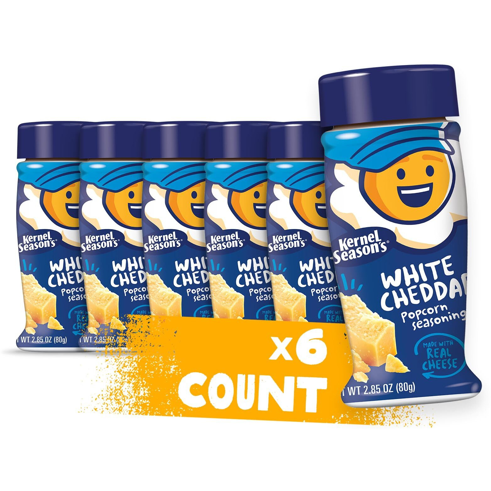 Kernel Season's Popcorn Seasoning, White Cheddar, 2.85 Ounce (Pack Of 6)