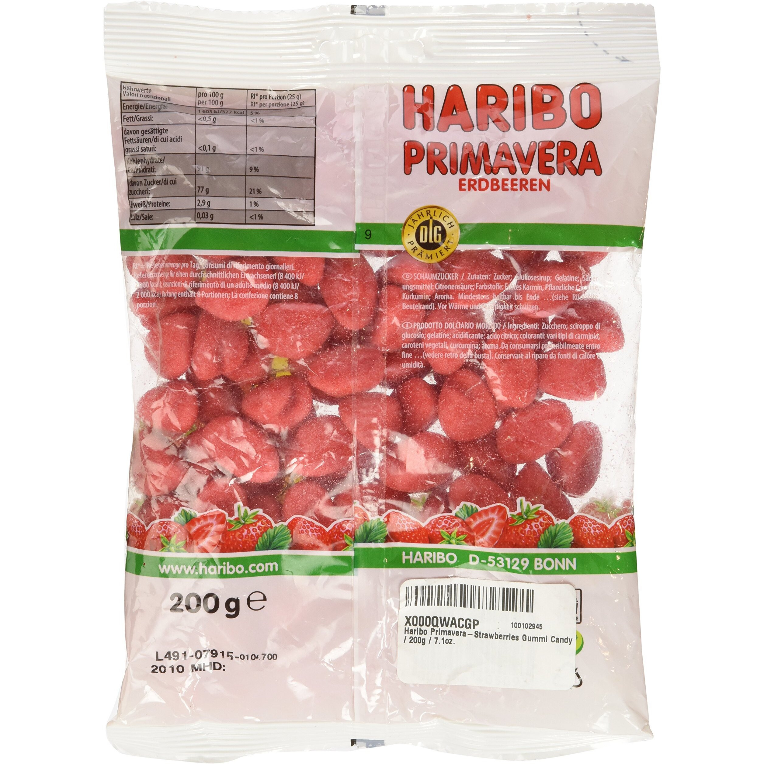 Haribo Primavera-Strawberries Gummi Candy 200 G