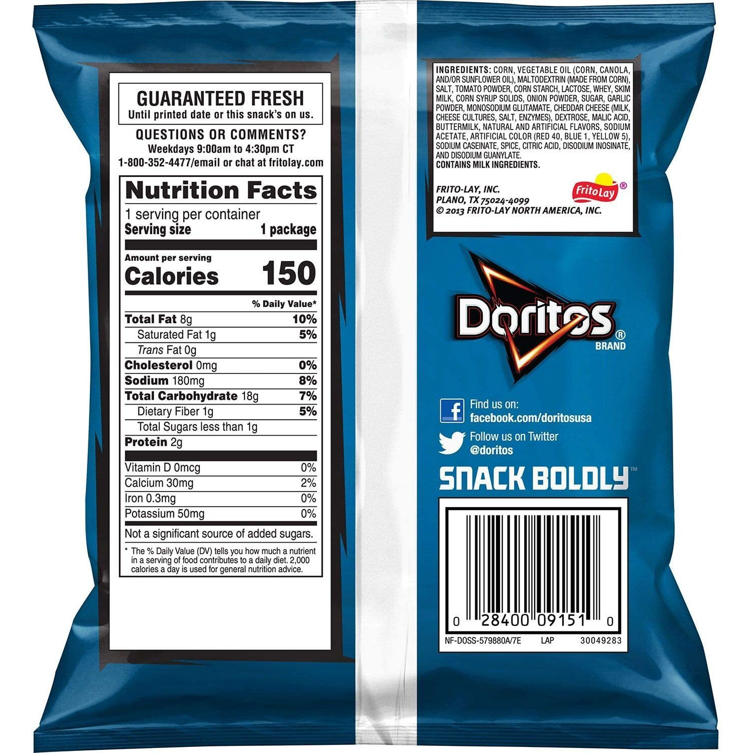 Doritos Cool Ranch Chips - 50/1 Oz. Bags