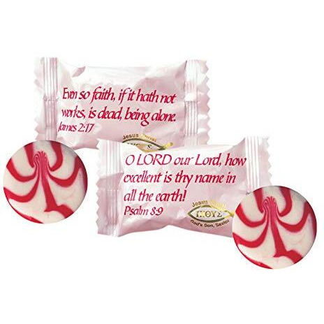 Scripture Candy, Strawberry & Cream Hard Candy 5.5 Ounce Bag, 25 Pieces
