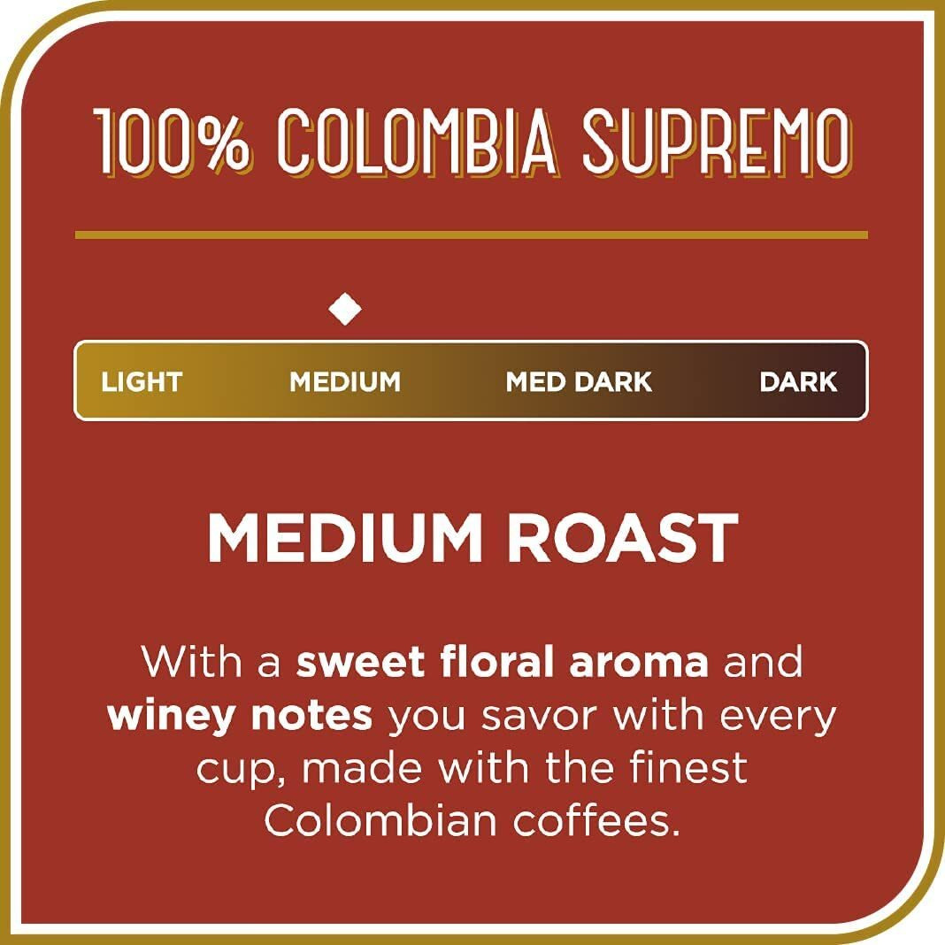 Don Francisco's 100% Colombia Supremo Whole Bean Coffee (12 Oz Bag)