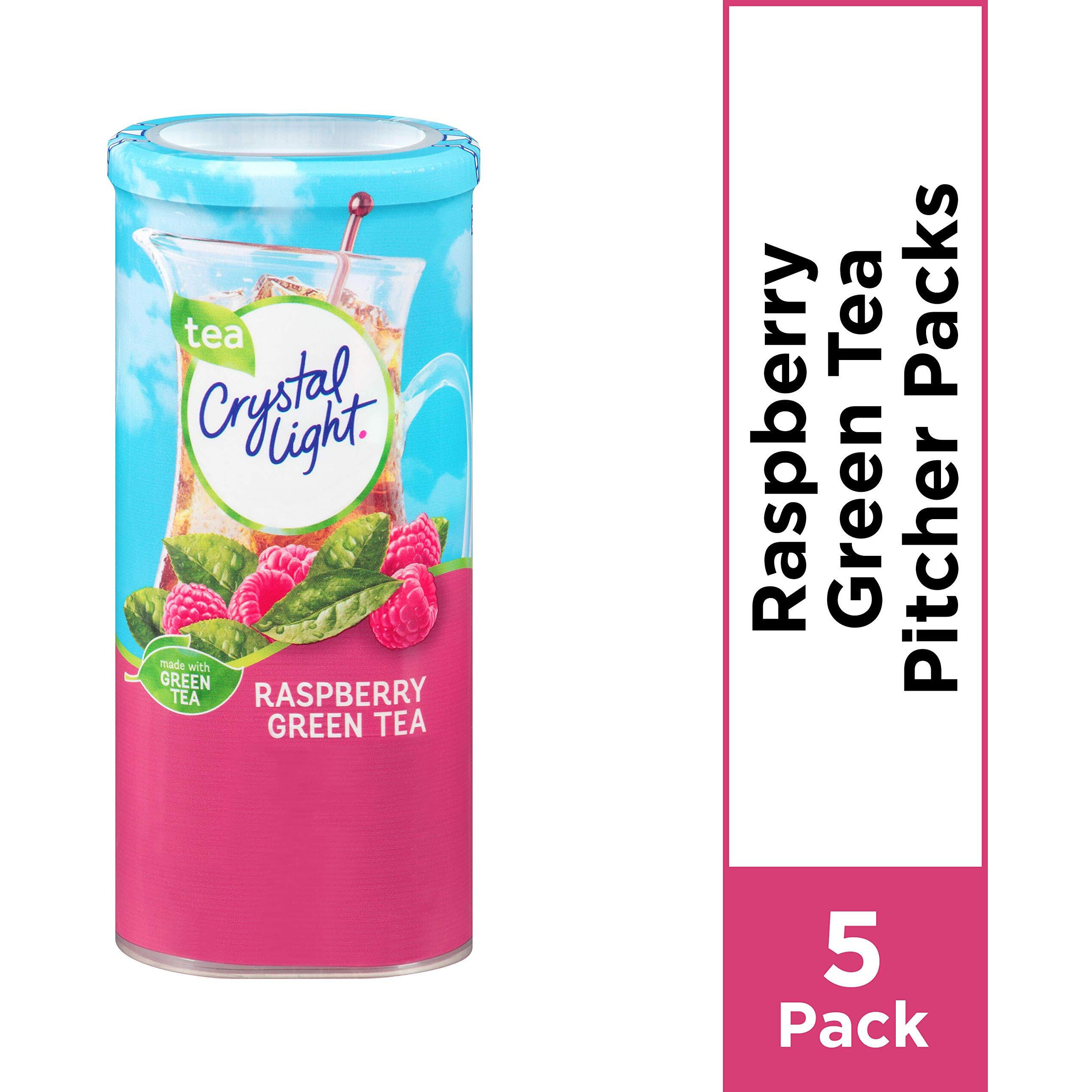 Crystal Light Green Tea Raspberry Drink Mix (20 Pitcher Packets, 4 Canisters Of 5)