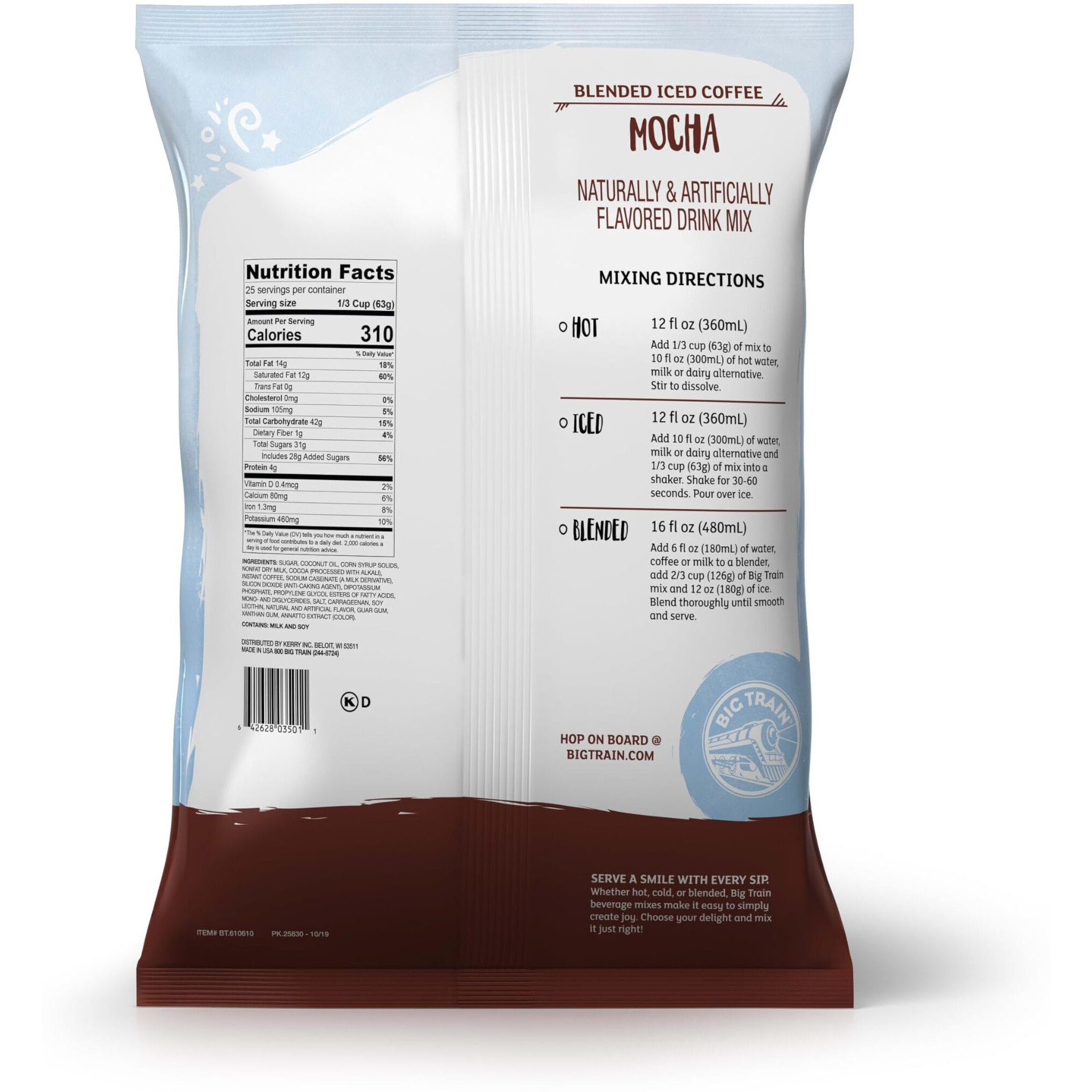 Big Train Mocha Blended Ice Coffee Beverage Mix, 3.5 Pound (Pack Of 1)