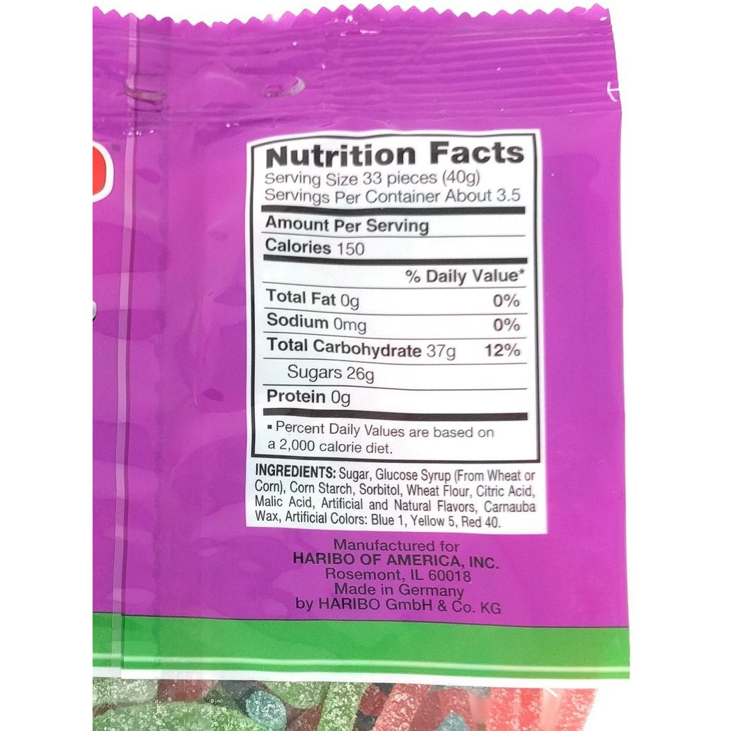 Haribo Gummies-Sour Spaghetti 5 Ounce (Pack Of 3)