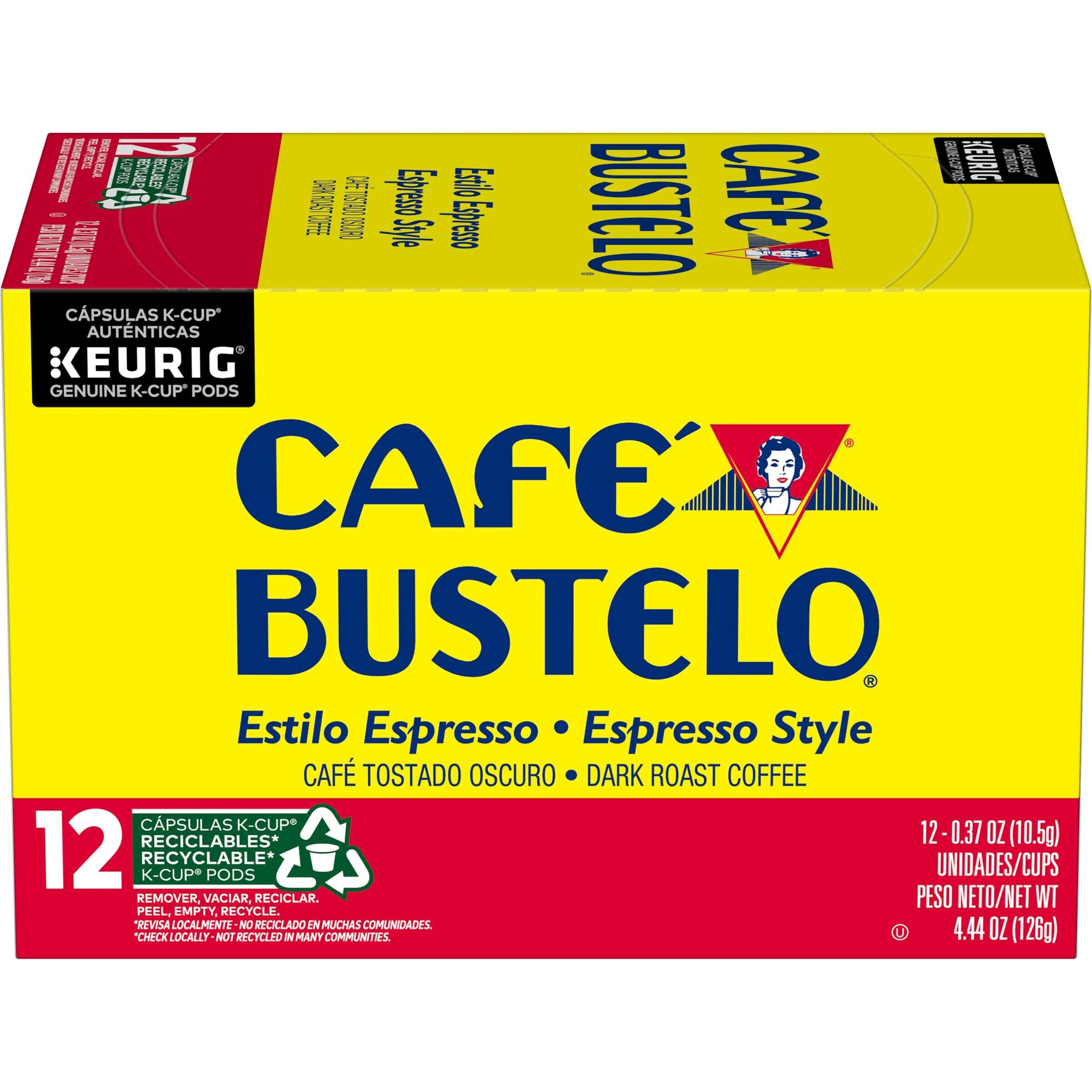 Caf   Bustelo Espresso Style Dark Roast Coffee, 12 Keurig K-Cup Pods