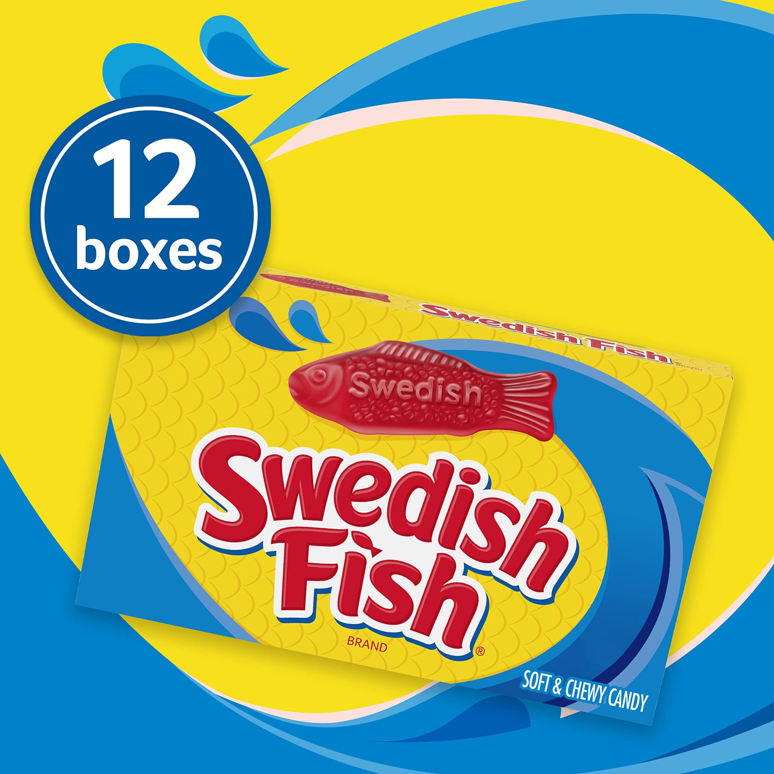 Swedish Fish Soft & Chewy Candy, 12 - 3.1 Oz Boxes