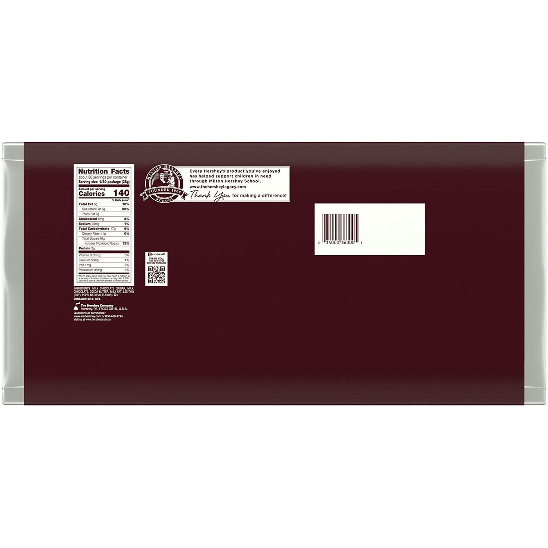 Hershey's Milk Chocolate Candy Bar, 5 Lb
