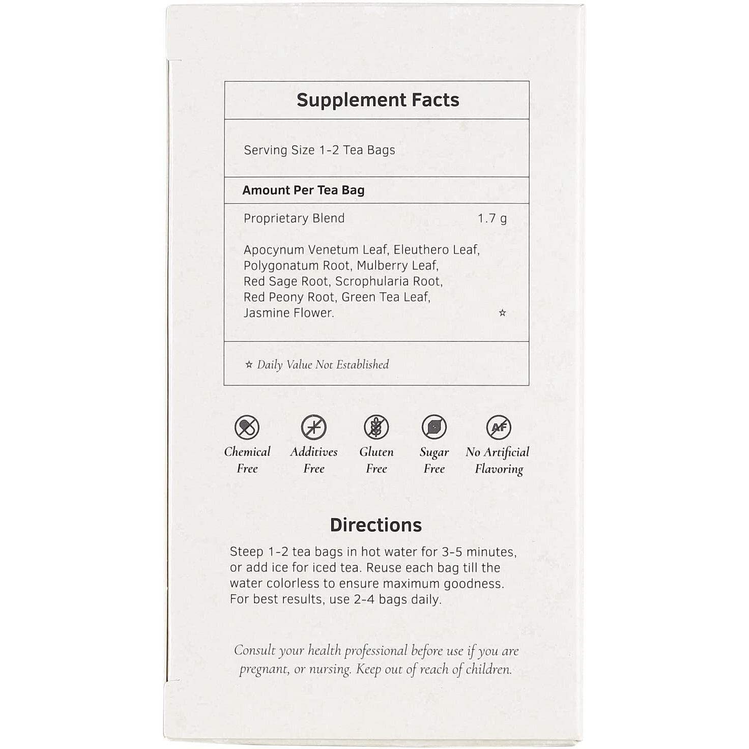 Health King Blood Pressure Herb Tea, Teabags, 20 Count Box