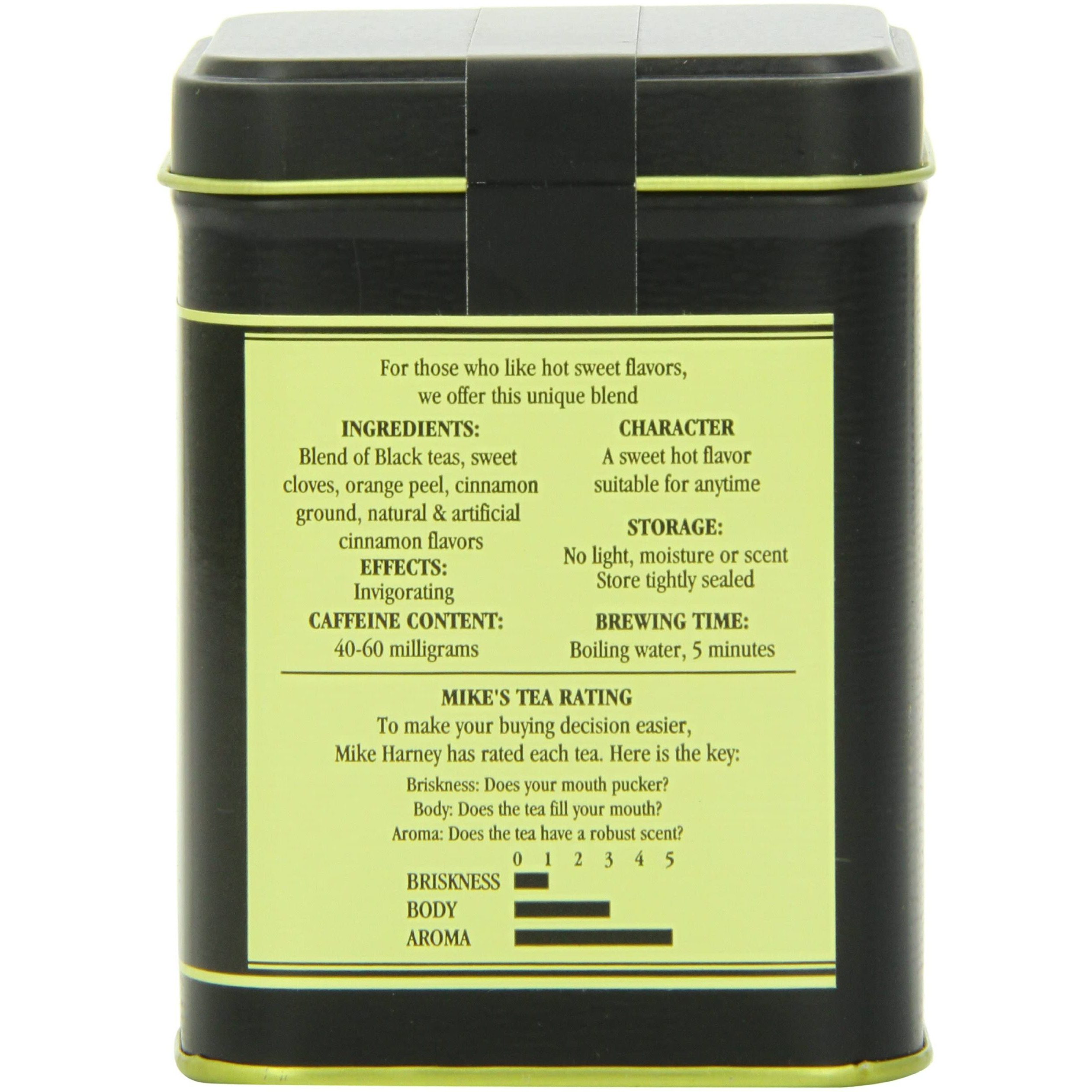 Harney & Sons Hot Cinnamon Spice, Loose Leaf Black Tea, 4 Ounce Tin