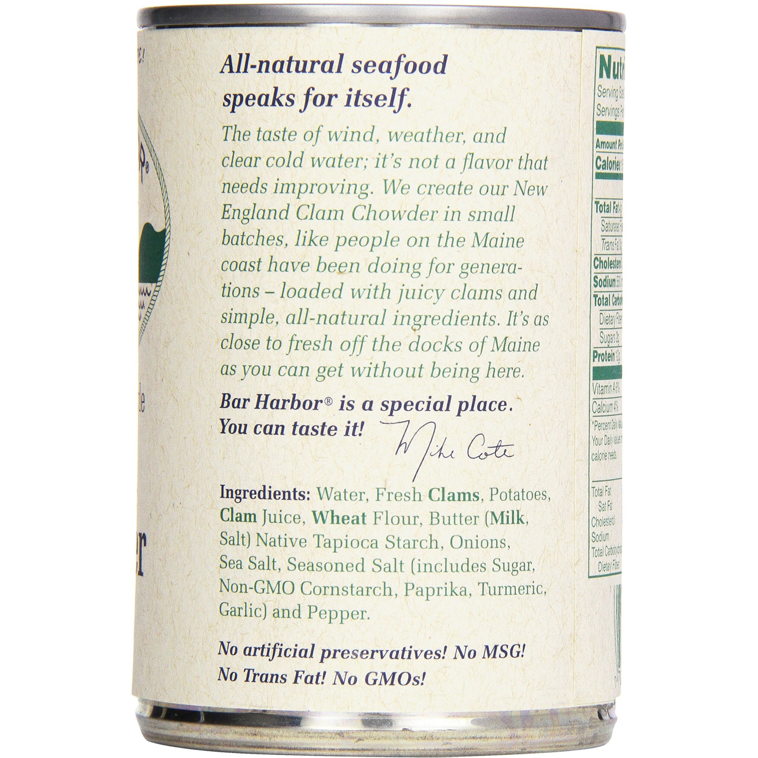 Bar Harbor Chowder, All Natural New England Clam, Cans - 15 Ounce