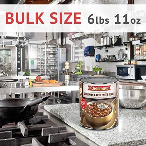 Chef-Mate Beef Chili, Canned Beans With Meat, 6 Lb 11 Oz
