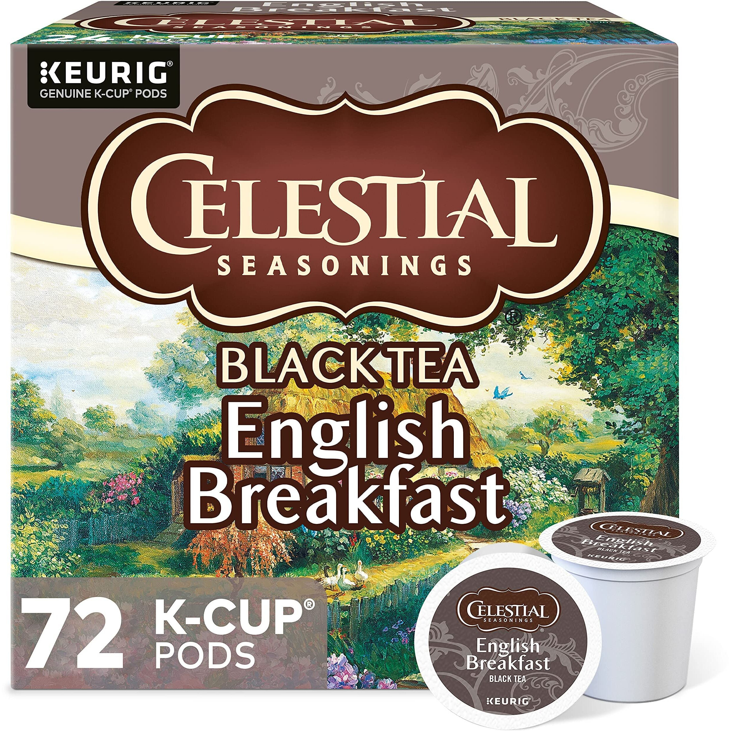 Celestial Seasonings English Breakfast Tea Keurig Single-Serve K-Cup Pods, 72 Count