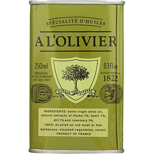 A L'Olivier Olive Oil Infused With Herbs Provence, 8.3 Ounce Tin
