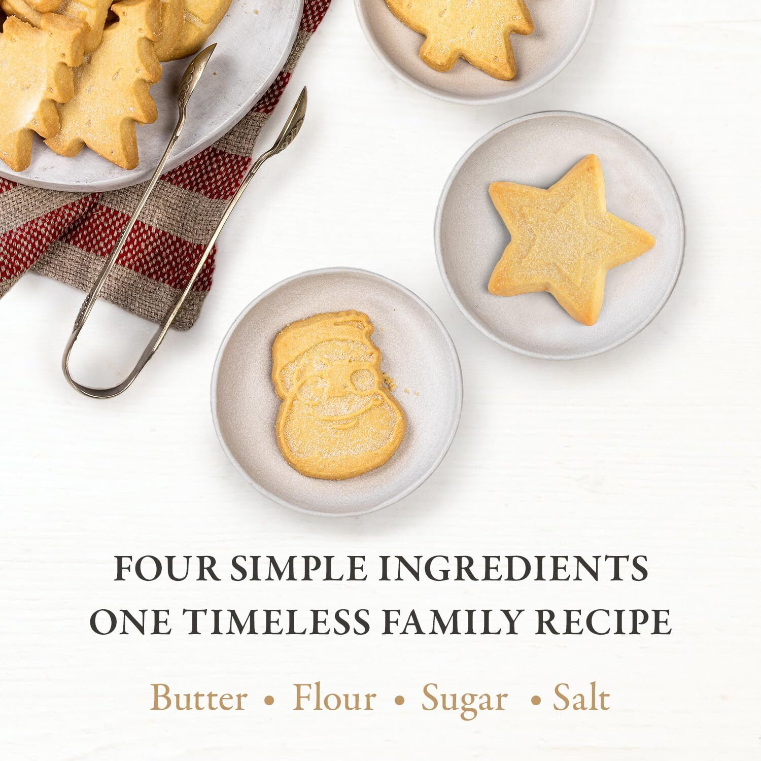 Walkers Assorted Shortbread Cookies In Festive Shapes- Shortbread Cookie Tin (12.6 Oz) - Includes Christmas Tree, Bell, Star And Santa Claus Shaped Christmas Cookies In Tin
