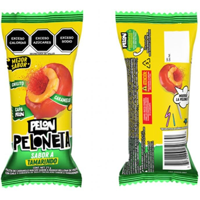 Pelon Peloneta Tamarind With Mango Lollipops,0.81 Ounce, (18 Pc)